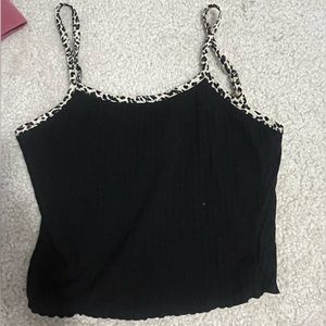 Black cheetah tank top